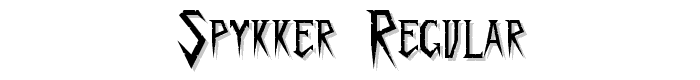 Spykker Regular font
